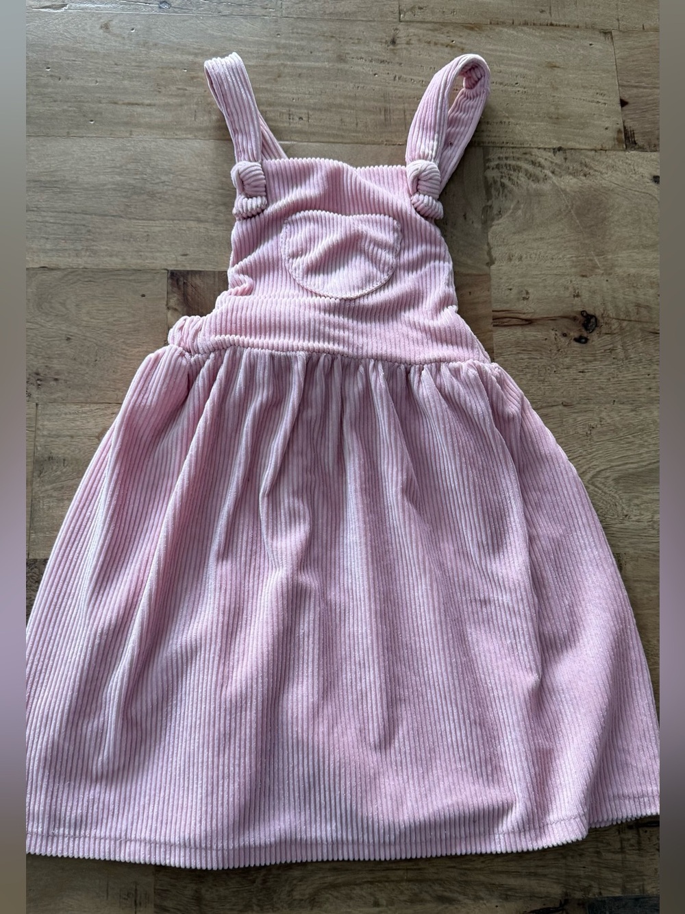 Young hearts Kids Pink Corduroy Pinafore Dress sz 5 years